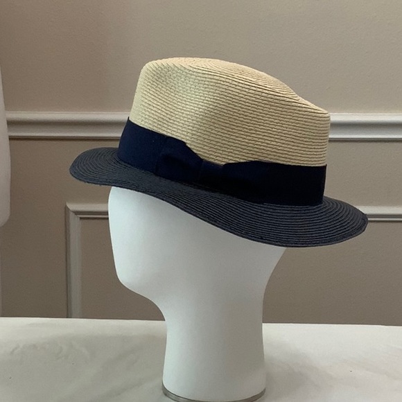 Tilley TOYO Fedora - Natural/Navy - Picture 6 of 14